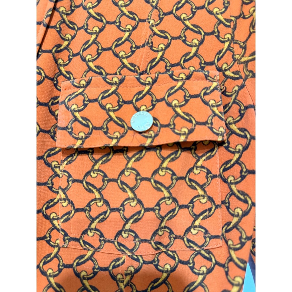 Michael Kors Chain Link Print Button Front Shirt Dress XS - Picture 5 of 9